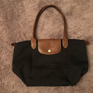 Longchamp Le pliage Black shoulder tote small